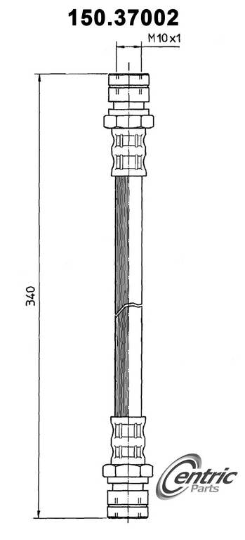 Centric Parts Brake Hydraulic Hose 150.37002