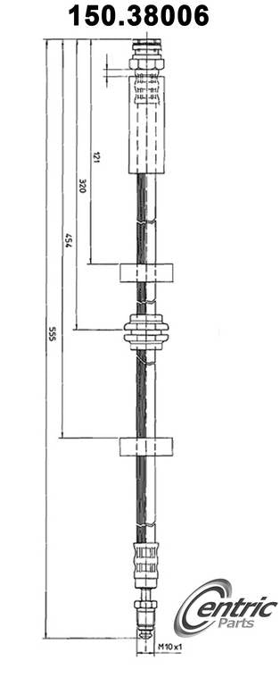 Centric Parts Brake Hydraulic Hose 150.38006