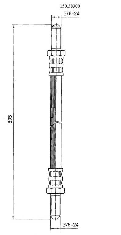 Centric Parts Brake Hydraulic Hose 150.38300