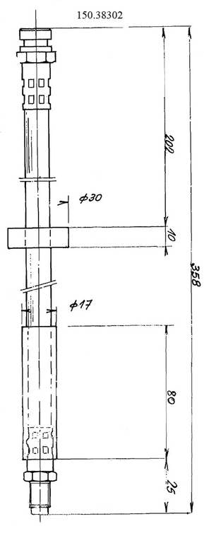 Centric Parts Brake Hydraulic Hose 150.38302