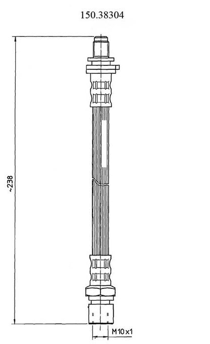 Centric Parts Brake Hydraulic Hose 150.38304