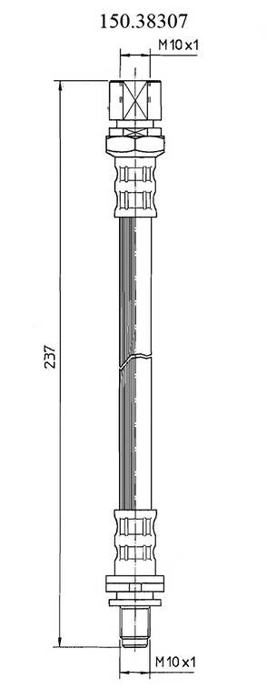 Centric Parts Brake Hose 150.38307