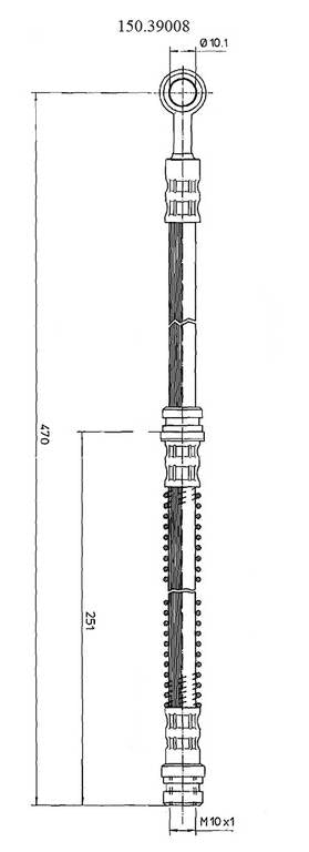 Centric Parts Brake Hydraulic Hose 150.39008
