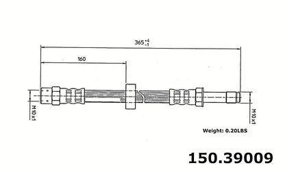 Stoptech Centric Brake Hose - Front 150.39009