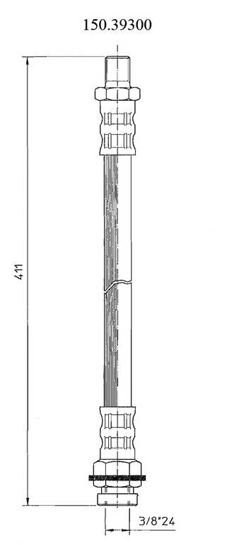 Centric Parts Brake Hydraulic Hose 150.39300