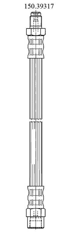 Stoptech Centric Brake Hose - Rear 150.39317