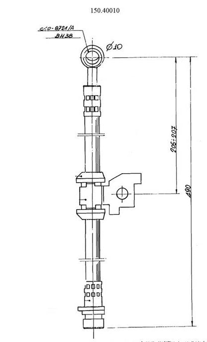 Centric Parts Brake Hydraulic Hose for 1984-1985 Honda Accord 150.40010