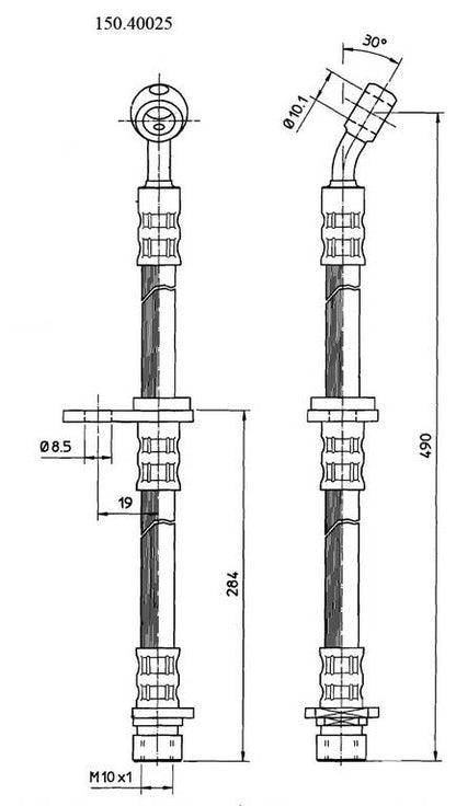 Centric Parts Brake Hydraulic Hose 150.40025
