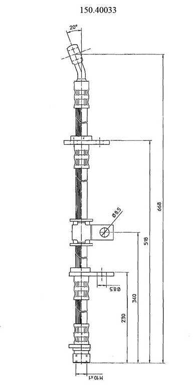 Centric Parts Brake Hydraulic Hose 150.40033
