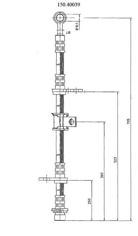 Centric Parts Brake Hydraulic Hose 150.40039