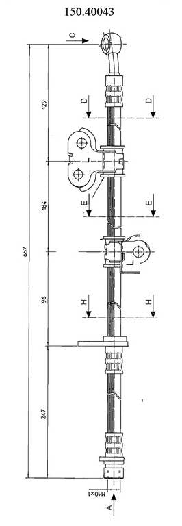 Centric Parts Brake Hose 150.40043