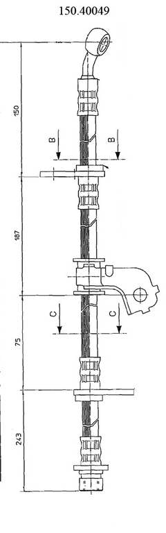 Centric Parts Brake Hydraulic Hose