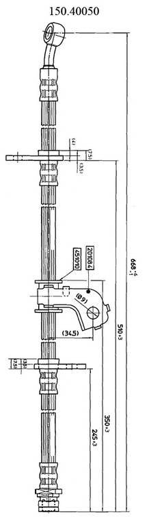 Centric Parts Brake Hydraulic Hose 150.40050
