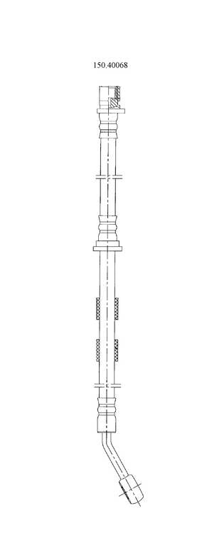Centric Parts Brake Hydraulic Hose 150.40068