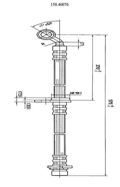 Centric Parts Brake Hydraulic Hose 150.40076