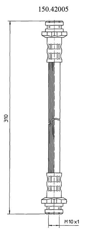 Centric Parts Brake Hose 150.42005