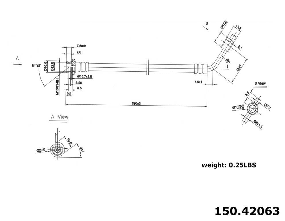 Centric Parts Brake Hydraulic Hose for 1998-2001 Nissan Frontier and Xterra 150.42063