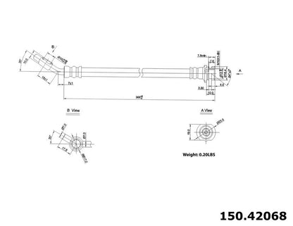 Centric Parts Brake Hydraulic Hose 150.42068