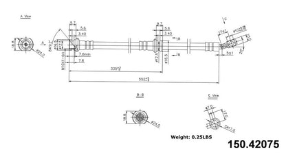 Centric Parts Brake Hose 150.42075