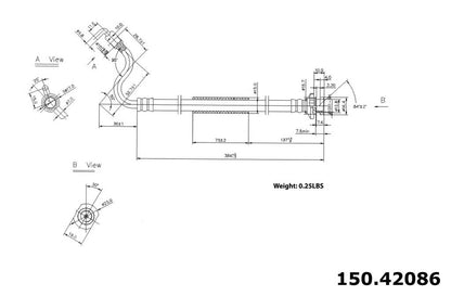 Stoptech Centric Brake Hose - Front Left 150.42086