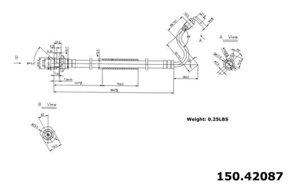 Centric Parts Brake Hydraulic Hose 150.42087