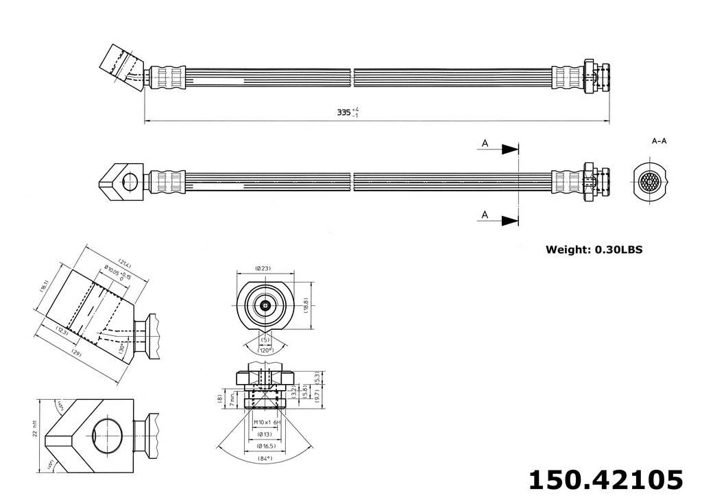 Centric Parts Brake Hose 150.42105