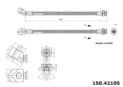 Centric Parts Brake Hose 150.42105