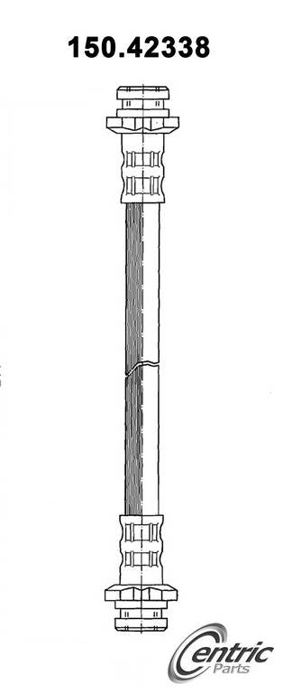 Centric Parts Brake Hydraulic Hose for 1989-1996 Nissan 300ZX 150.42338