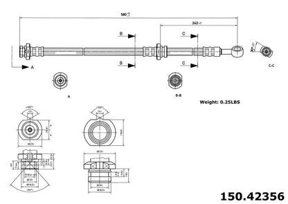 Centric Parts Brake Hose 150.42356