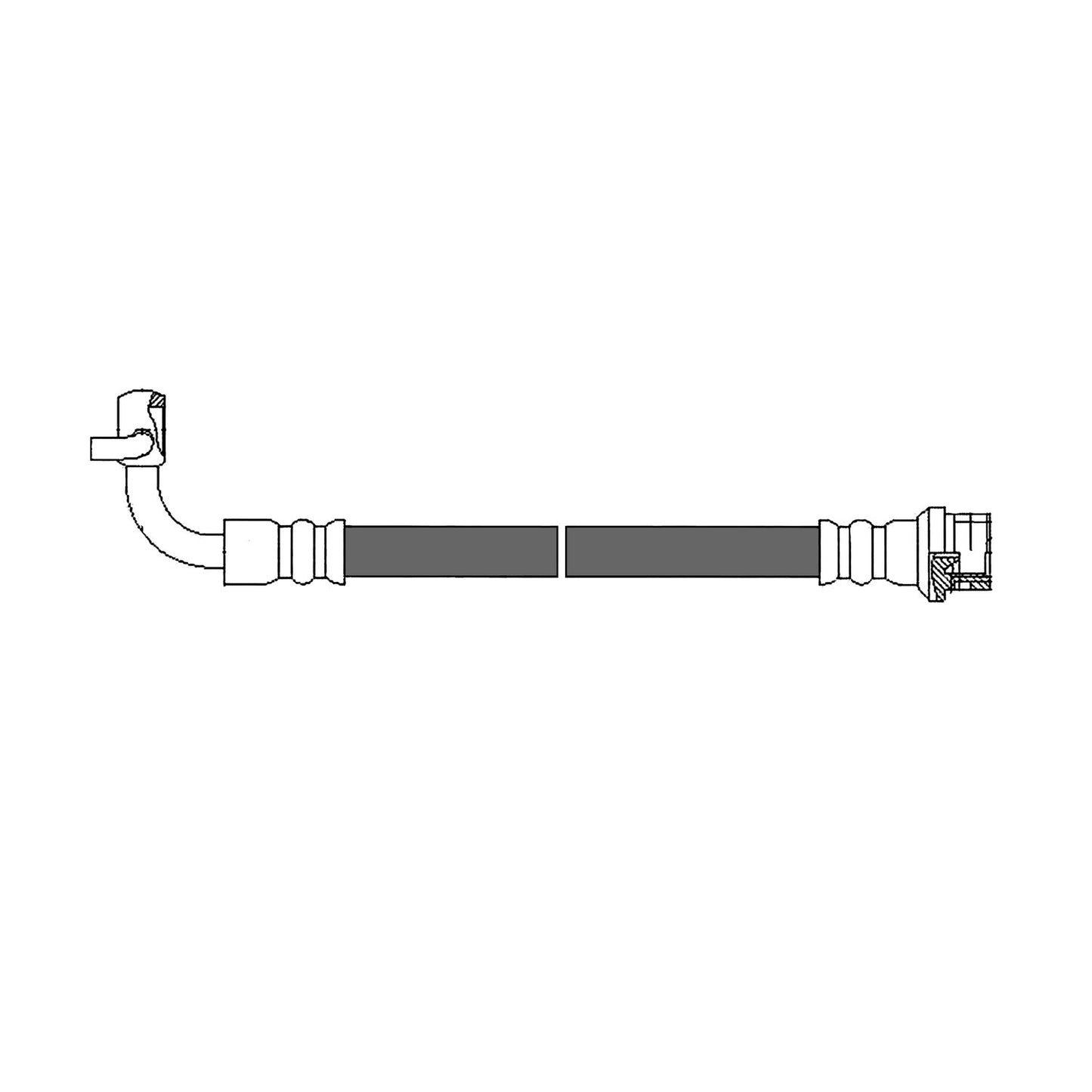Centric Parts Brake Hydraulic Hose for 2012-2011 Infiniti G25, 2008 G35, 2013-2009 G37, 2015 Q40, 2009 Nissan 350Z, 2019-2009 370Z 150.42397
