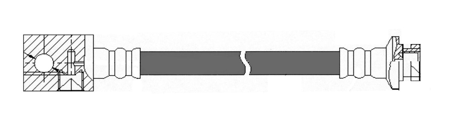 Centric Parts Brake Hydraulic Hose for 2009-2013 Infiniti FX50 G37 QX70 Nissan 350Z 370Z 150.42412