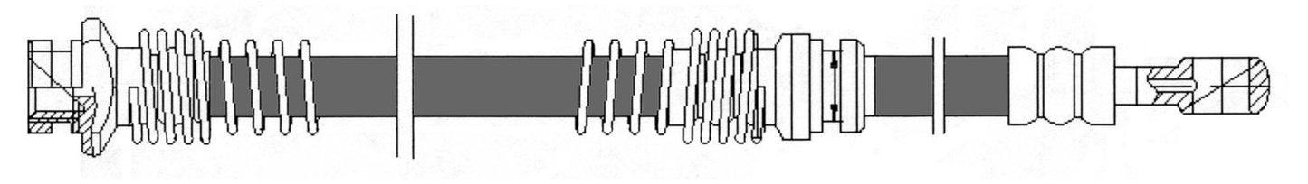 Centric Parts Brake Hydraulic Hose for 1993 Asuna Sunfire, 1992-1990 Isuzu Impulse, 1992-1991 Stylus 150.43312