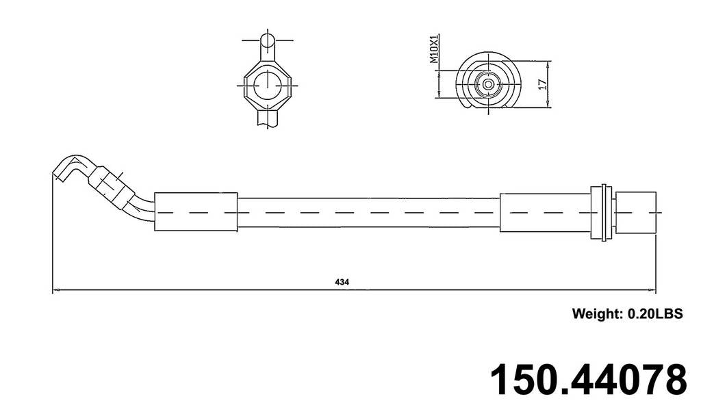 Centric Parts Brake Hose 150.44078