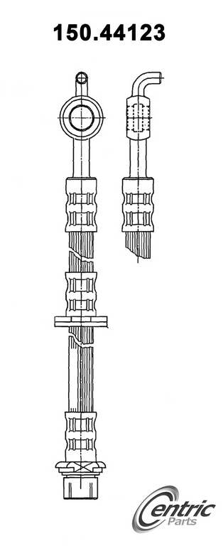 Centric Parts Brake Hydraulic Hose 150.44123
