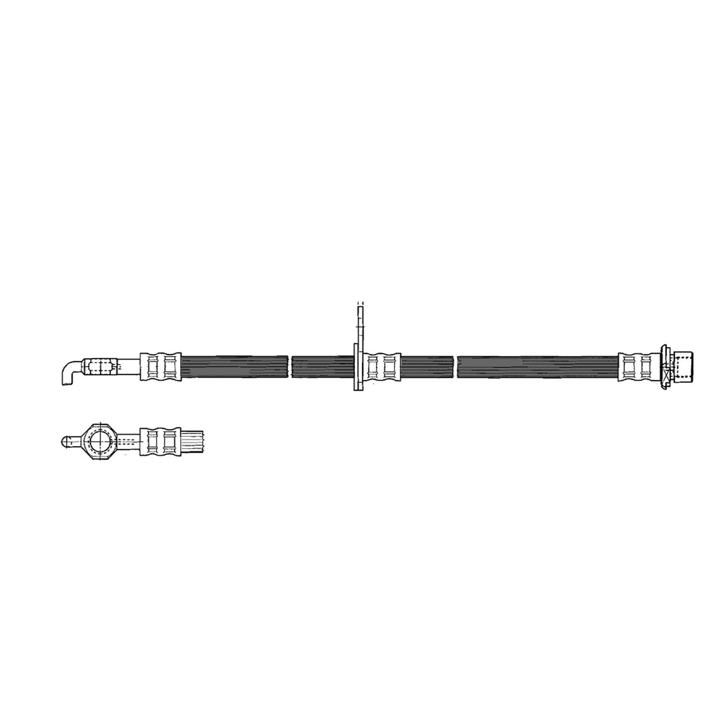 Centric Parts Brake Hydraulic Hose for 2000-2005 Toyota Celica 150.44125