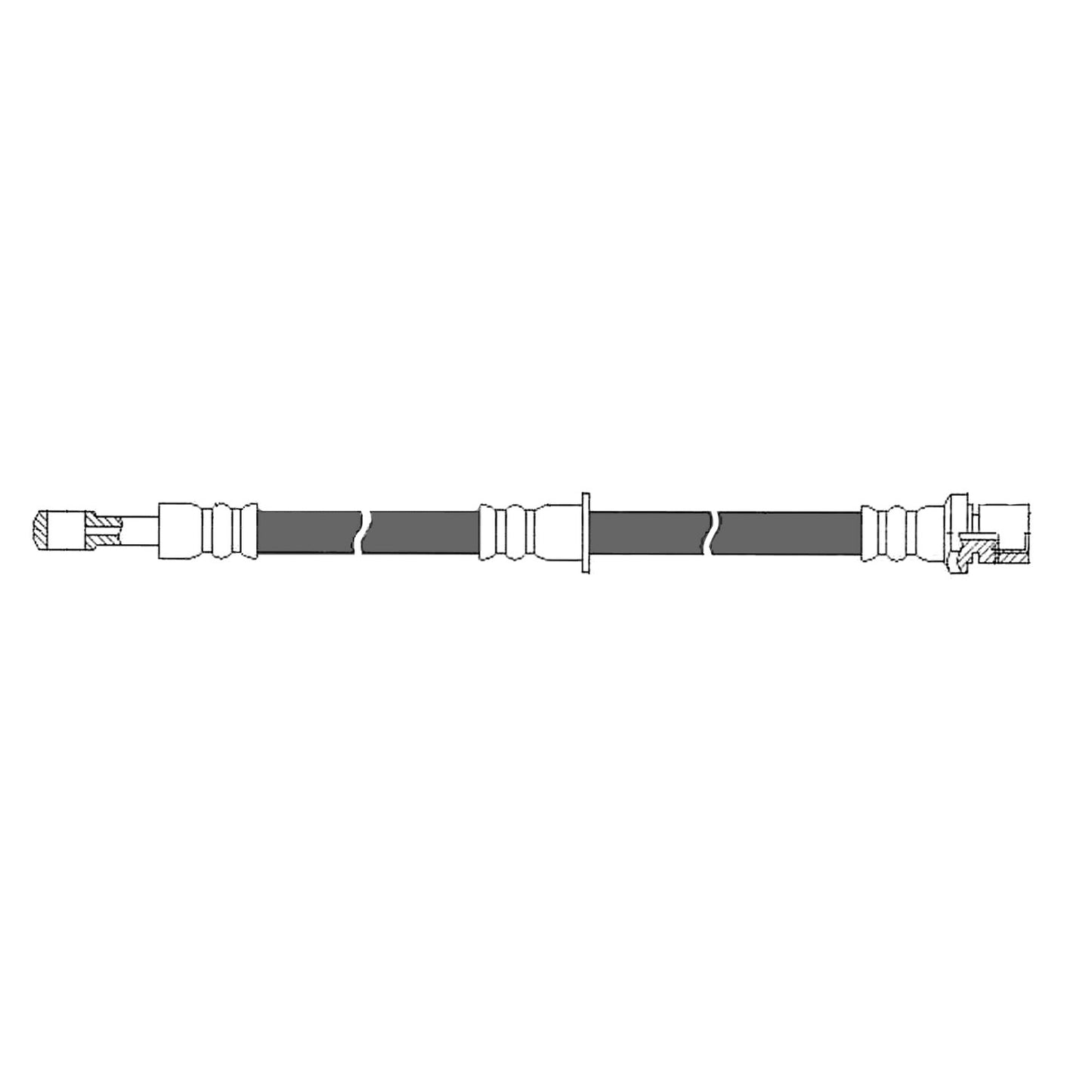 Centric Parts Brake Hydraulic Hose for 2013-2016 Scion FR‑S, 2013-2020 Subaru BRZ, 2017-2020 Toyota 86, 2022-2023 GR86 150.44161