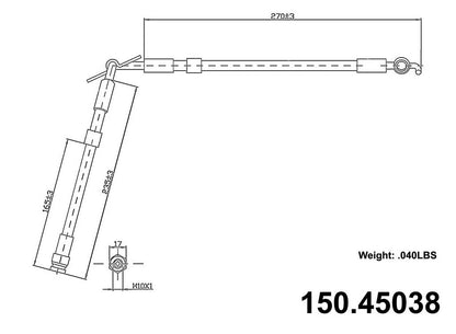 Centric Parts Brake Hydraulic Hose 150.45038