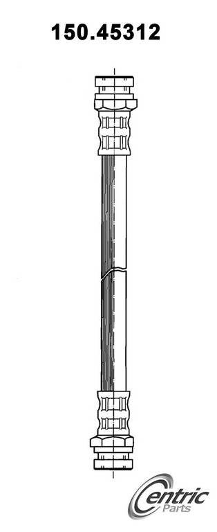 Centric Parts Brake Hydraulic Hose for 1993-1988 Ford Festiva, 1989-1986 Mazda 323, 1989-1987 Mercury Tracer 150.45312