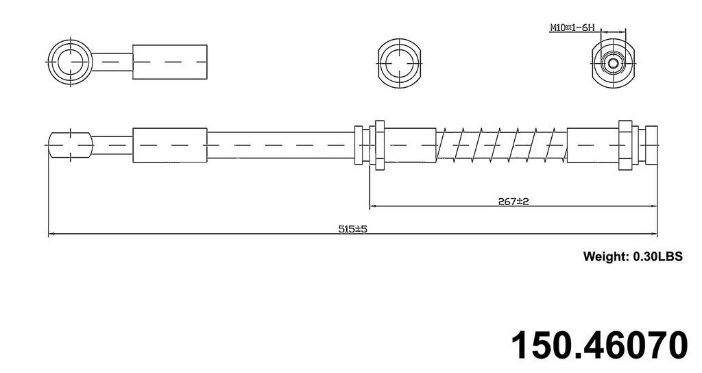Centric Parts Brake Hydraulic Hose for 1997-2004 Mitsubishi Diamante 150.46070