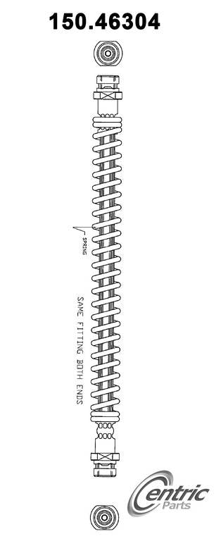 Centric Parts Brake Hydraulic Hose 150.46304