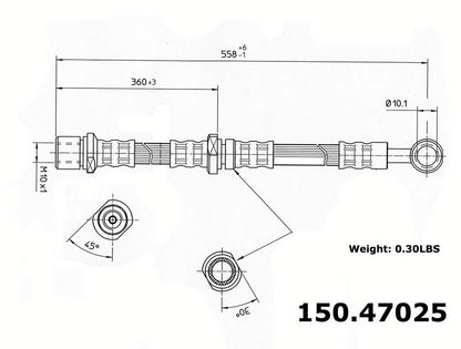 Centric Parts Brake Hydraulic Hose 150.47025