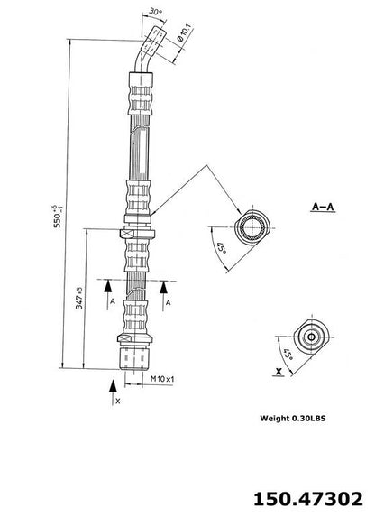 Centric Parts Brake Hydraulic Hose