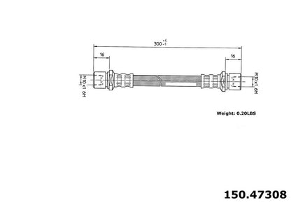 Centric Parts Brake Hydraulic Hose for Subaru Baja 2003 Legacy 2006-2002 Outback 2004-2000 150.47308
