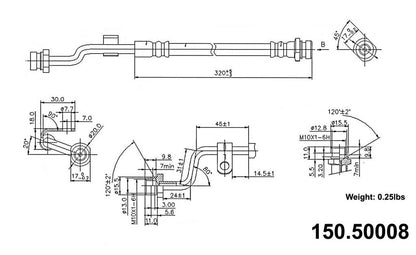 Stoptech Centric Brake Hose - Front Left 150.50008