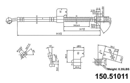 Centric Parts Brake Hose 150.51011