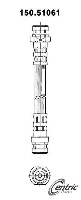 Centric Parts Brake Hydraulic Hose for 1995-1999 Hyundai Accent, 1997-2000 Elantra, 1997-1999 Tiburon 150.51061