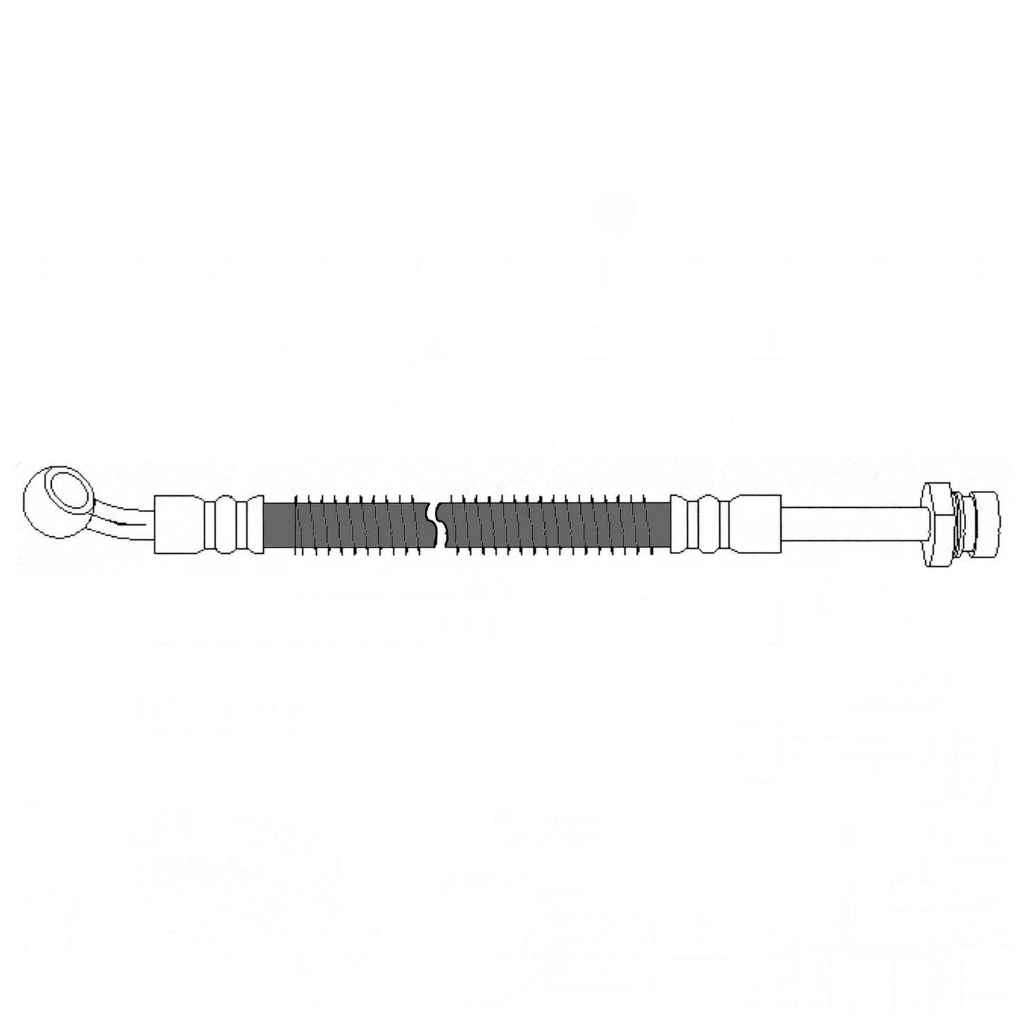 Stoptech Centric Brake Hose - Front Left 150.51074