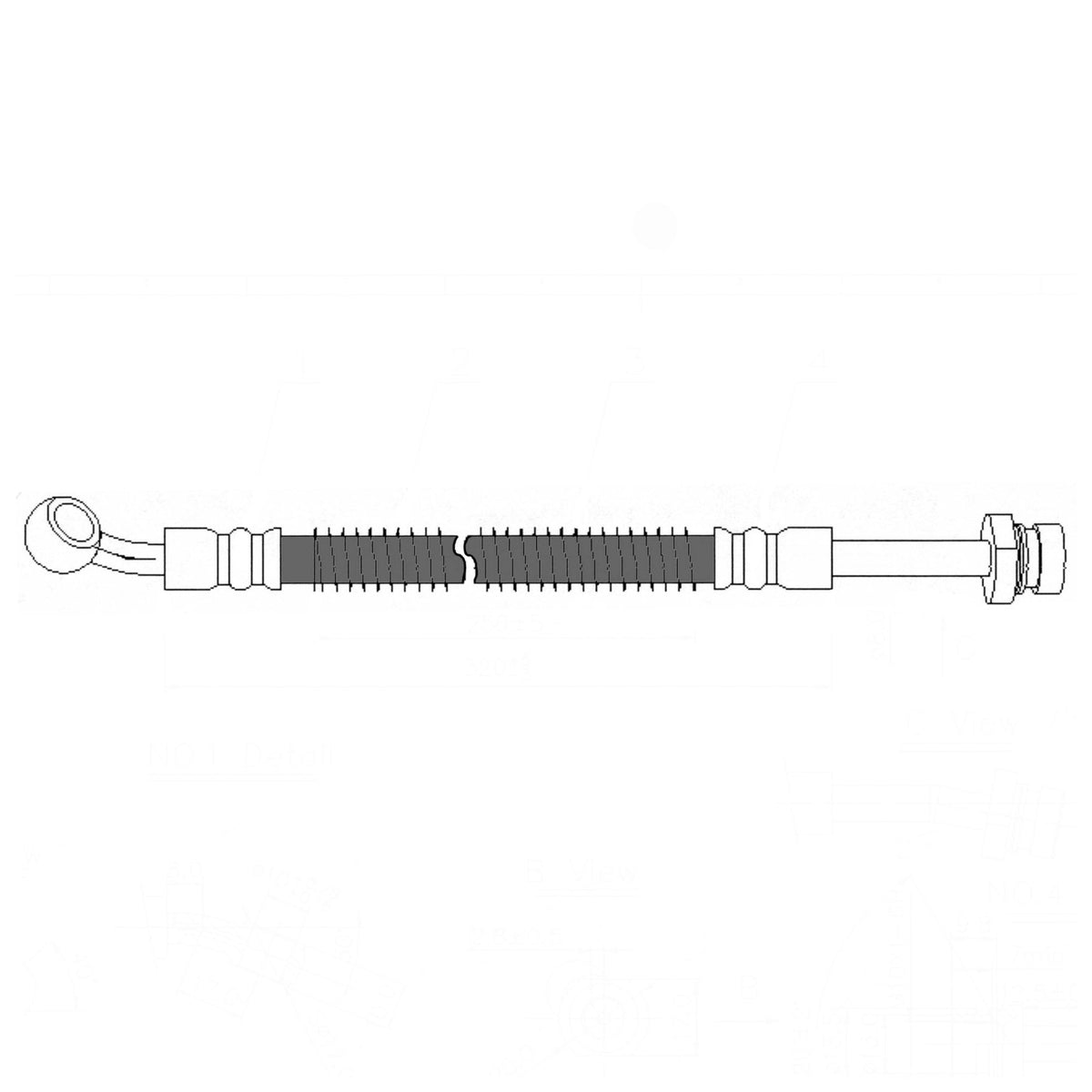 Centric Parts Brake Hydraulic Hose for 2007-2012 Hyundai Santa Fe and 2011-2013 Kia Sorento 150.51074