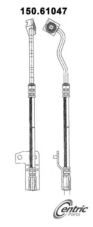 Centric Parts Brake Hydraulic Hose for 1989-1992 Ford Thunderbird Mercury Cougar 150.61047