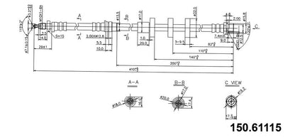 Centric Parts Brake Hydraulic Hose 150.61115